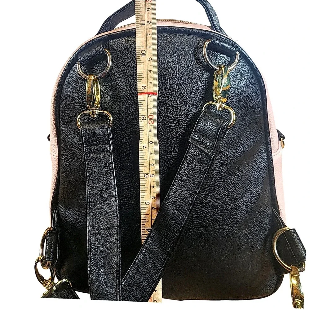 Betsey Johnson Pink Bear Face Quilted Mini Backpack Gold Hardware Rare‎